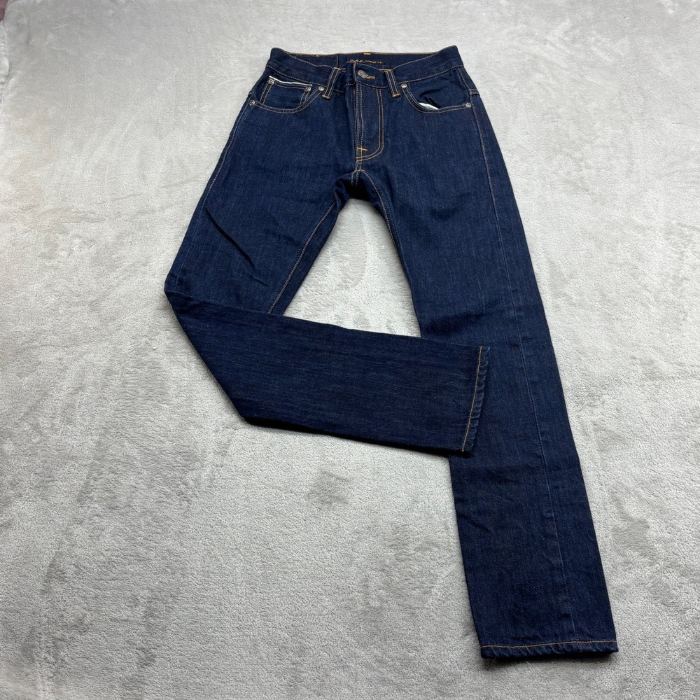 Nudie Jeans Co Straight Leg Jeans Women's 26 Dark Wash Indigo Cotton Raw Denim